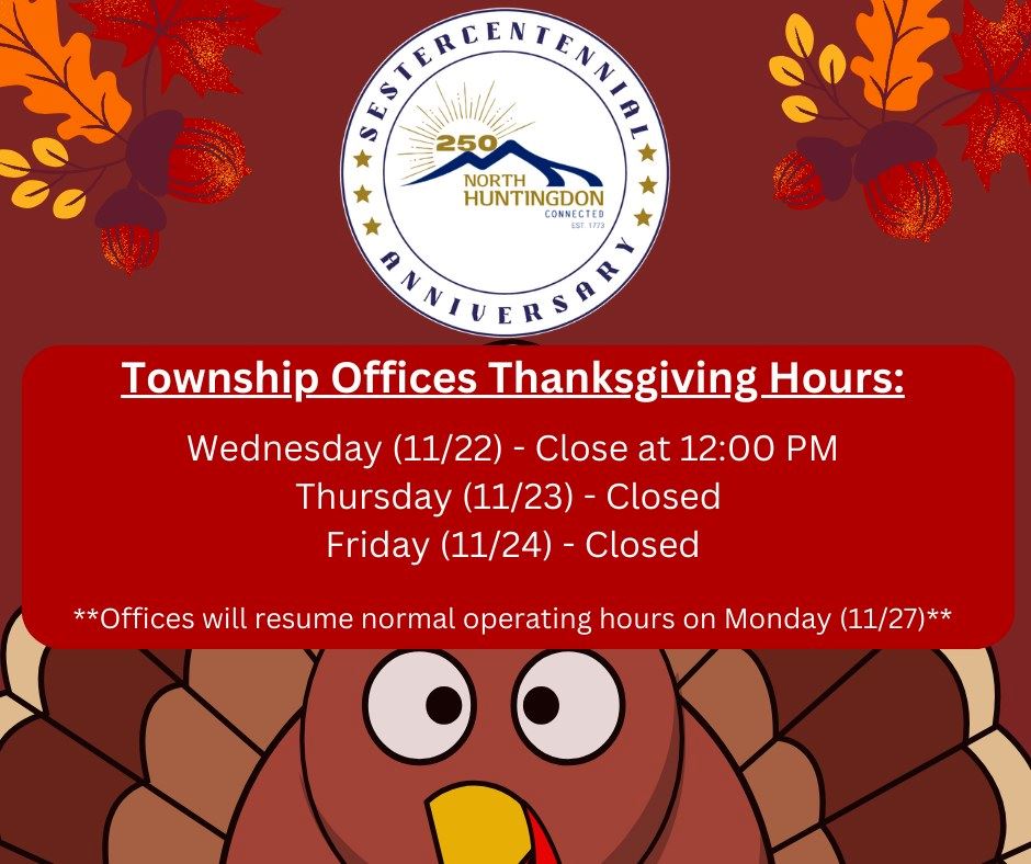 Township Thanksgiving Hours
