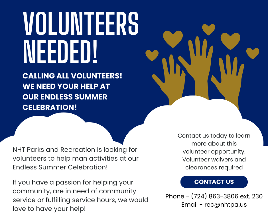 Blue and White Modern Volunteers Needed Facebook Post